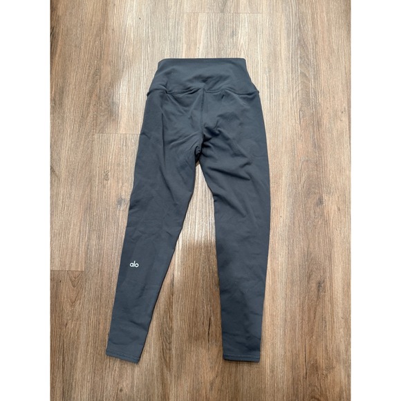 ALO Yoga Pants - Alo Yoga High-Waist Airbrush Leggings Womens XS Anthracite Gray Activewear 4009